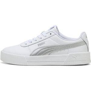 Carina leren sportschoenen voor Dames, Wit/Zilver, Maat 41 | PUMA