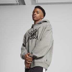 PUMA Jaws Core basketbalhoodie voor Heren, Grijs, Maat S