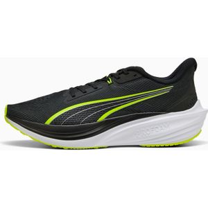 PUMA Darter Pro hardloopschoenen voor Dames, Wit/Zwart/Geel