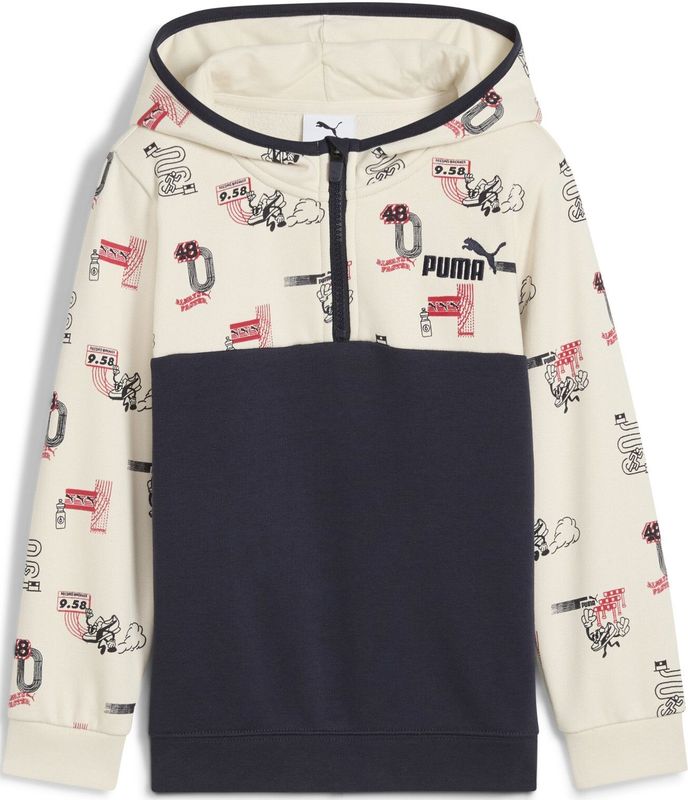 PUMA - Little Runners - Hoodie - Blauw - Met Halve Rits