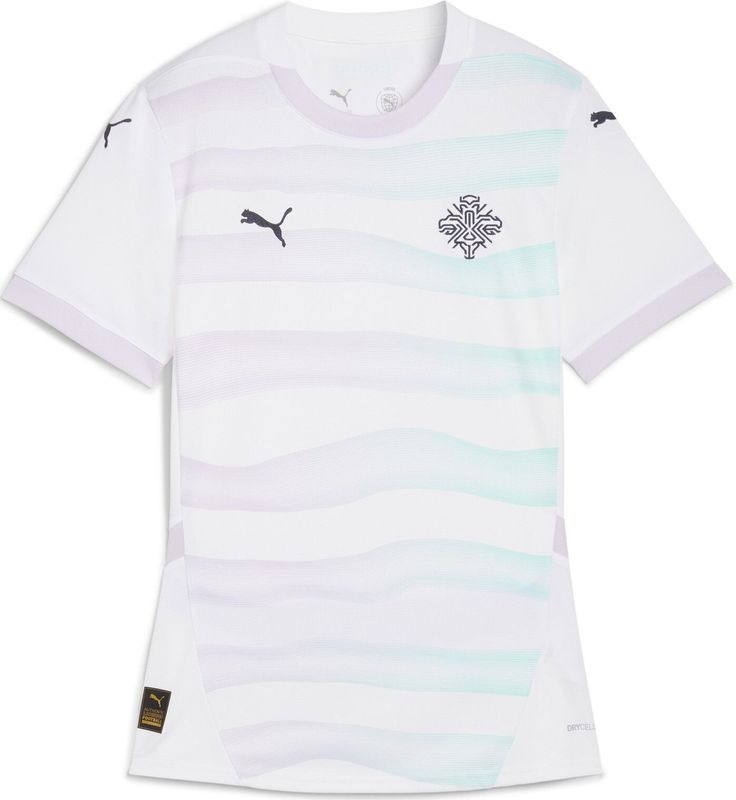 PUMA IJsland Damesteam 2025 uitshirt, Blauw/Wit, Maat XXS