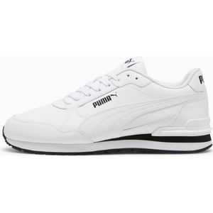 PUMA ST Runner v4 Leather unisex sneakers voor Heren, Wit/Zwart