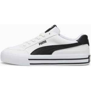 PUMA Court Classic Vulcanised Formstrip uniseks sneakers voor Heren, Wit/Zwart