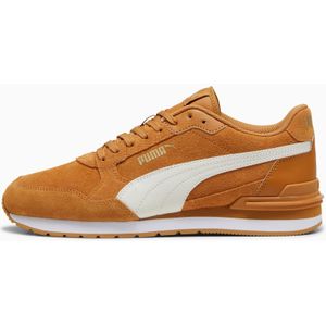 PUMA ST Runner v4 Suede unisex sneakers voor Heren, Grijs/Wit/Goud