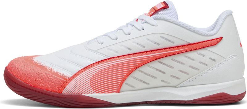 PUMA - IBERO IV - Zaalvoetbalschoenen - Rood/Wit - Imitatieleer - Rubberen Buitensole