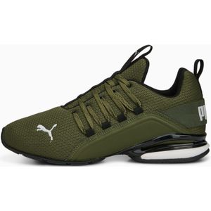 PUMA Axelion Refresh hardloopschoenen, Groen/Zwart/Grijs