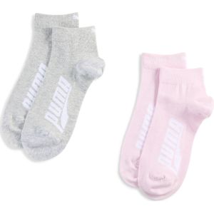 PUMA Korte uniseks sokken (set van 2), Roze, Maat 35-38