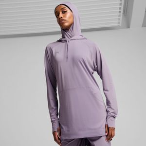 PUMA Modest Activewear trainingshoodie voor Dames, Pale Plum