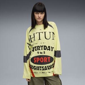 PUMA Nine To Five uniseks shirt met lange mouw, Goud, Maat S