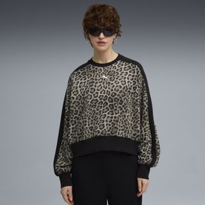 PUMA - T7 Leo Luxe - Oversized Sweater - Zwart - Dames