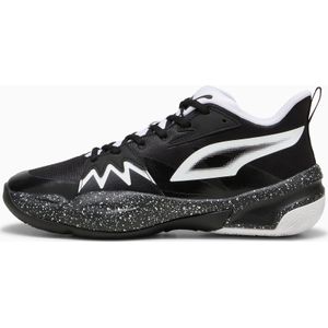 PUMA Genetics Speckle basketbalschoenen unisex voor Dames, Wit/Zwart