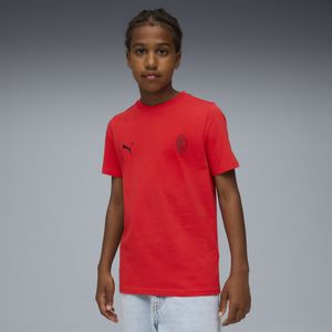 PUMA AC Milan FtblEssentials T-shirt voor Heren, Zwart/Rood, Maat 15-16Y