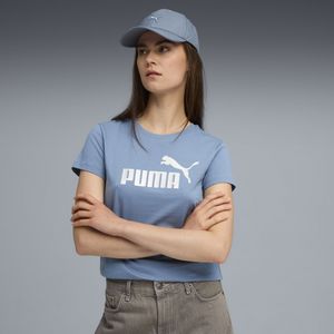 PUMA - ESS Metallic No. 1 Logo - T-shirt - Blauw/Zilver