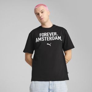 Concept 2 Amsterdam Relaxed T-shirt voor Heren, Zwart, Maat XS | PUMA