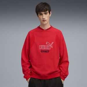 PUMA King sweatshirt met ronde hals voor Heren, Rood, Maat S