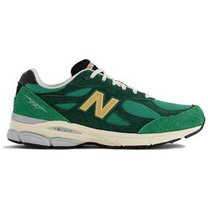 New Balance Heren MADE in USA 990v3 in Groente, Leather, Maat 46.5