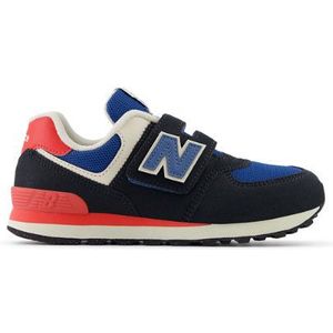 New Balance Kinderen 574 HOOK & LOOP in Zwart, Leather, Maat 28.5