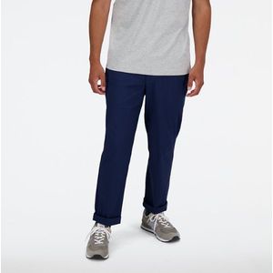 New Balance Heren Twill Straight Pant 30"" in Blauw, Cotton Twill, Maat S