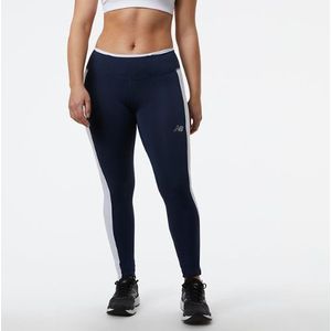 New Balance Dames Accelerate Legging in Blauw, Poly Knit, Maat M