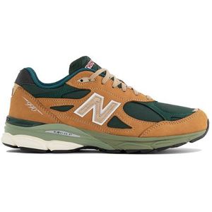 New Balance Heren Made in USA 990v3 in Groente, Leather, Maat 43