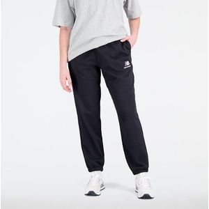 New Balance Dames Essentials Stacked Logo French Terry Joggingbroek in Zwart, Cotton, Maat L