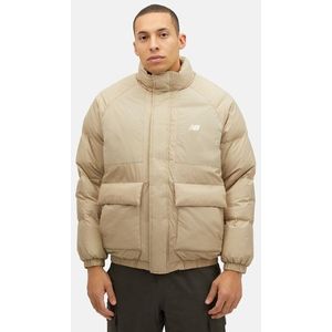 New Balance Heren NBX NB Academy Mix Down Jacket in Grijs, Nylon Woven, Maat XL