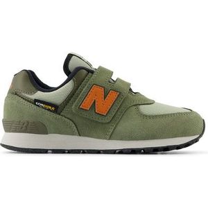 New Balance Kinderen 574 HOOK & LOOP in Groente, Leather, Maat 34.5