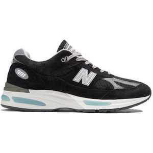 New Balance Unisex Made in UK 991v2 in Zwart, Suede/Mesh, Maat 46.5