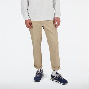 New Balance Heren Twill Straight Pant 30"" in Grijs, Cotton Twill, Maat M