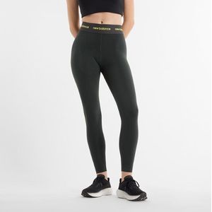 New Balance Dames NB Sleek High Rise Sport Legging 25"" in Zwart, Poly Knit, Maat M