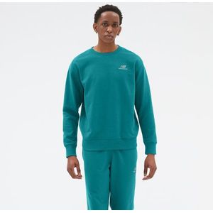 New Balance Unisex Uni-ssentials French Terry Crewneck Sweatshirt in Groente, Cotton, Maat U4