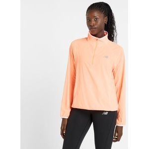 New Balance Dames Ultra Light Half Zip in Oranje, Maat L