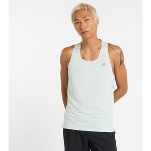 New Balance Heren Race Day Tank in Groente, Maat M