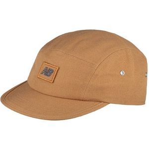 New Balance Unisex 5 Panel Lifestyle Flat Brim in Bruin, Cotton, Maat OSZ