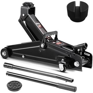 Wagenheber 3t 135-400mm + stahlverstärkter Gummiauflage
