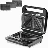 Kontaktgrill XXL 3in1 Schwarz/Silber 1000W