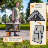 Hundebox Grau L 70x52x50cm