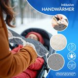 Babyfußsack Beige Kinderwagen geeignet mit Beutel