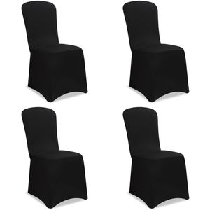 Stuhlhusse 4er-Set Schwarz