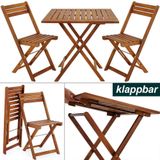Garten-Sitzgruppe 3-tlg Akazienholz klappbar