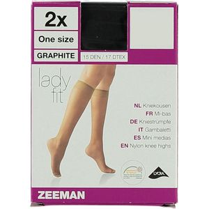 Lady Fit Kniekousen 15 den Stretch 2-Pack