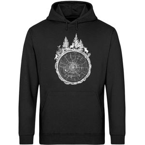 Wald auf Baumquerschnitt - Unisex Basic Bio Hoodie