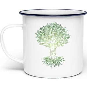 Herzbaum - Emaille Tasse