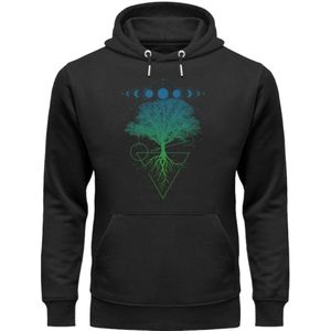 Baum Mondphasen - Unisex Premium Bio Hoodie