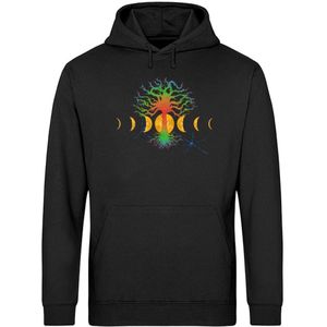 Hot Tree with moonphases - Unisex Basic Bio Hoodie