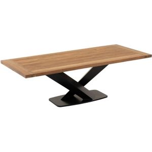 Lesli Living Taranto dining tuintafel 6 personen | teakhout + staal | Natural Teak | 240cm