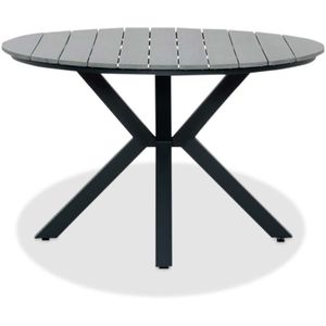 LUX outdoor living Cervo dining tuintafel | aluminium  polywood | grijs | 120cm rond