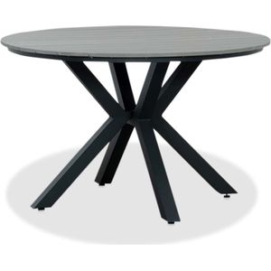 LUX outdoor living Cervo dining tuintafel | aluminium  polywood | grijs | 120cm rond