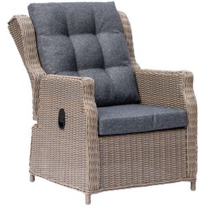 Denza Furniture Geneve loungestoel tuin  | wicker | Ash Grey