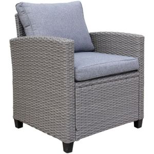 Denza Furniture Stockholm loungestoel tuin | wicker | grijs